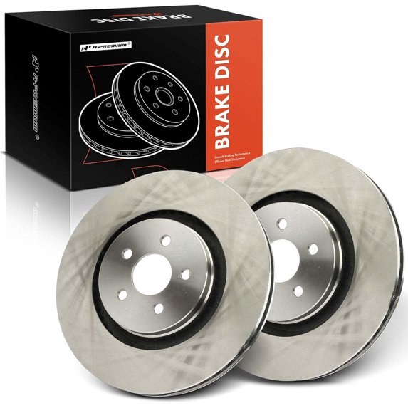 A-Premium 13.58 inch (345mm) Front Vented Disc Brake Rotors Compatible with Select Ford and Lincoln Models - Fusion 2017-2019, Edge 2015-2022, MKZ 2017-2020, MKX, Continental, Nautilus, 2-PC Set