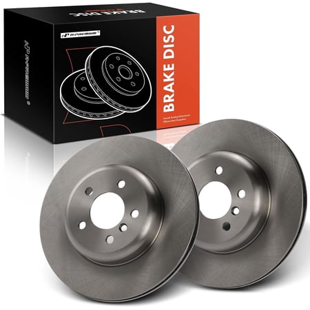 A-Premium 13.58 inch (345mm) Rear Vented Disc Brake Rotors Compatible with Select BMW Models - 535i, 535i GT, 535i GT xDrive, 550i, 550i xDrive, 740i, 740Ld xDrive, 740Li, 640i, 640i Gran Coupe, 650i