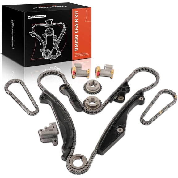 A-Premium 13 PCS Engine Timing Chain Kit Compatible with Ford Explorer, Fusion, Taurus, Flex, Police Interceptor Sedan, Police Interceptor Utility & Lincoln MKZ, MKS, MKT, Without VVT Sprocket