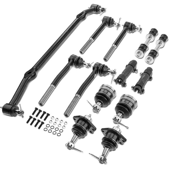 A-Premium 13Pcs Front Suspension Kit Inner Outer Tie Rod End & Adjusting Sleeve Sway Bar Link Ball Joint Center/Drag Link Compatible with Chevrolet Impala Caprice Buick Electra Cadillac Pontiac