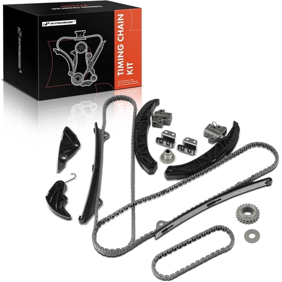 A-Premium 14PCS Engine Timing Chain Kit W/Guide Rails & Sprocket & More [fits DOHC, 6Cyl 3.5L] Compatible with Hyundai Santa Fe 2007-2012, Sonata 2006-2010, Azera 2007-2011 & Kia Sedona, Sorento