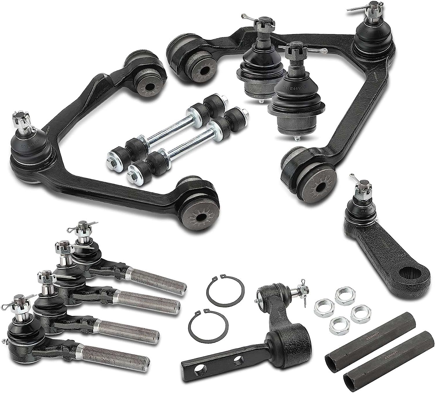 A-Premium 14Pcs Front Suspension Kit Lower Control Arm and Ball Joint 並行輸入品 A-Premium 14Pcs Front Suspension Kit Upper Lower Control Arm, Ball Joint,  Sway Bar Link, Tie Rod End, Rack and Pinion Bellow Kit, Compatible with