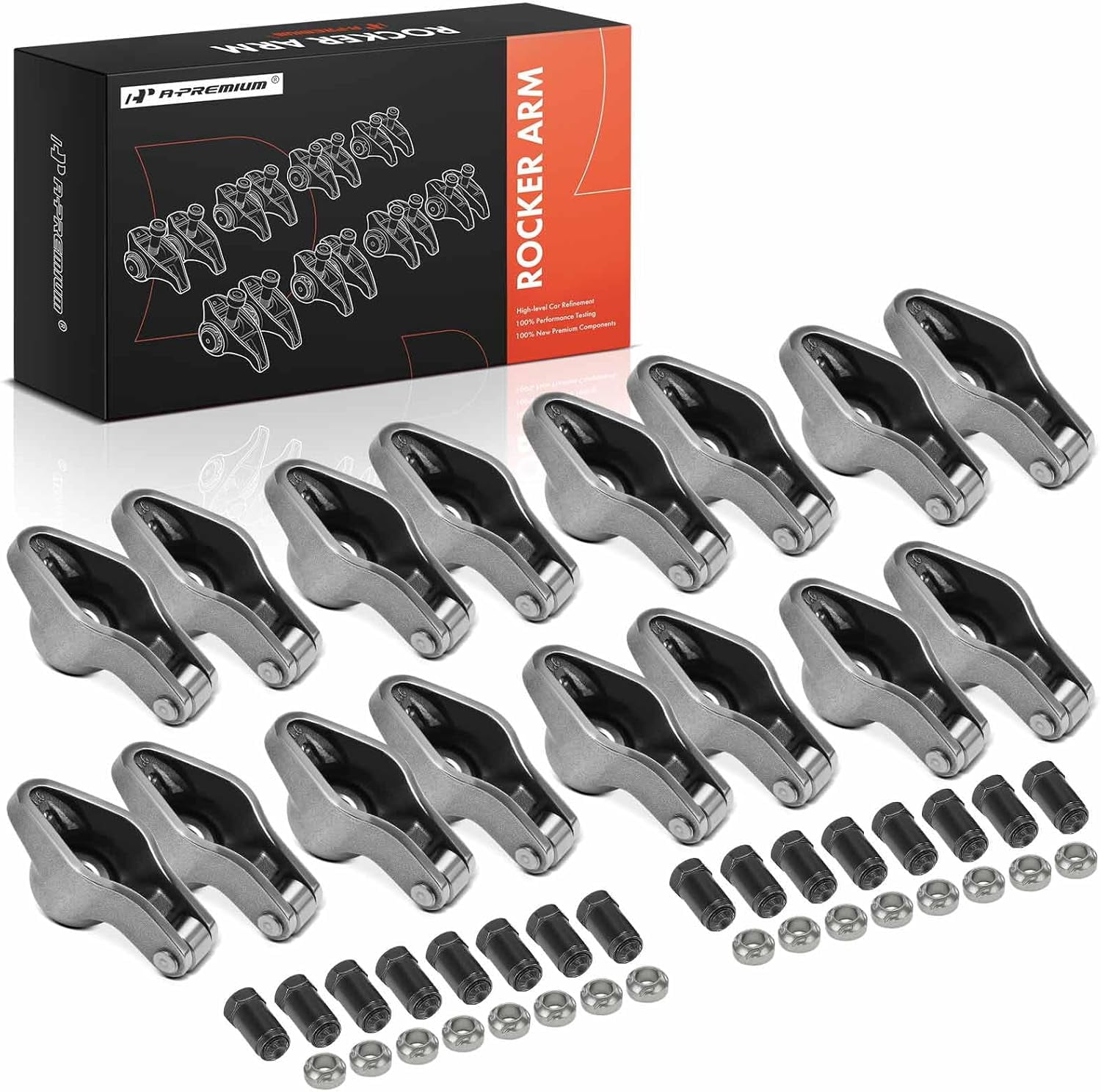 Roller Rocker Stud Vs Standard Rocker Stud A-Premium 16Pcs Alloy Steel Engine Roller Rocker Arms (1.6 Ratio ...