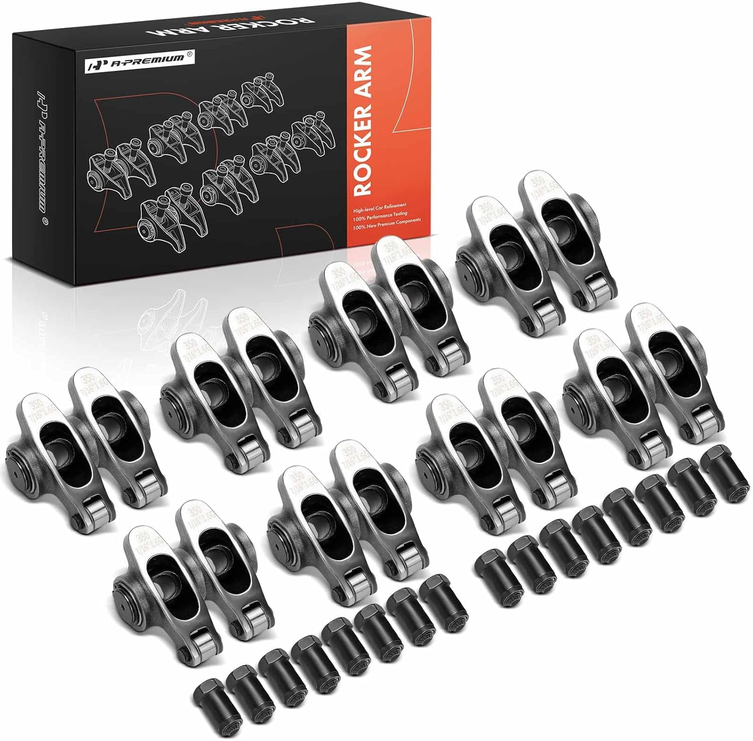Roller Rocker Stud Vs Standard Rocker Stud A-Premium 16Pcs Stainless Steel Engine Roller Rocker Arms Kit ...