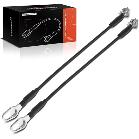 A-Premium 18-3/5 Inch Tailgate Support Cable Compatible with Ford F-150 F150 1997-2009, F-150 Heritage 2004, Explorer Sport Trac 2001-2005/2007-2010, Rear Tailgate Driver and Passenger Side, 2-PC Set