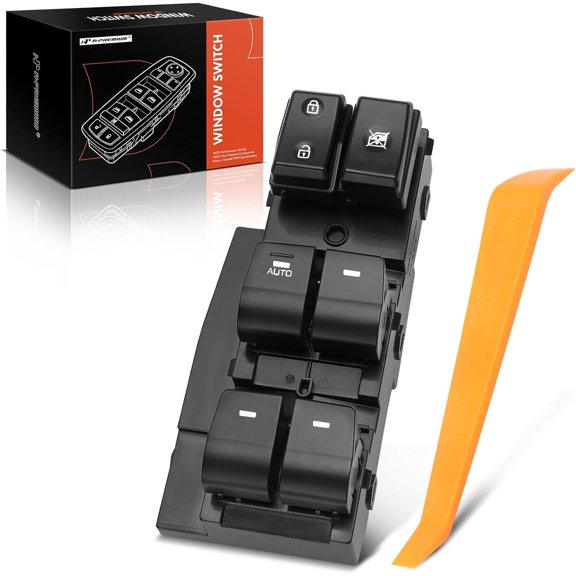 A-Premium 18 Blades Master Power Window Switch Compatible with Hyundai Elantra 2015-2022, With Auto Up & Down Function, Front Left Driver Side