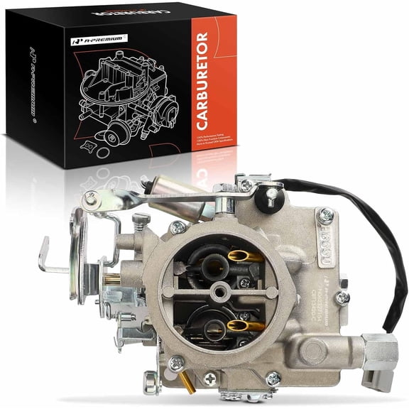 A-Premium 2 Barrel Carburetor Compatible with Toyota Corolla 1983, Forklift 1989, Liteace 1982-1985, 1.6L 1.8L 107Cu/110Cu 2.0L 121Cu 2.4L, Replace# 2110013420, Mechanical Choke