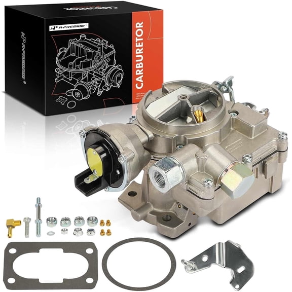A-Premium 2 Barrel Carburetor with Long Linkage Compatible with Mercruiser Mercury Marine 2.5L 3.0L 4 Cyl Engines, Electric Automatic Choke, Replace# 3310-864940A01, 3310864940A01, 8M0045397
