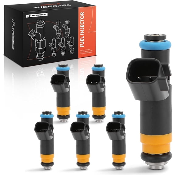 A-Premium 2 Holes Fuel Injectors Set of 6 Compatible with Chrysler 300M/Concorde 2000-2004, Intrepid 2000-2001/2003, LHS 2000-2001, Prowler 2001-2002 & Dodge Intrepid 2000-2004 & Plymouth Prowler