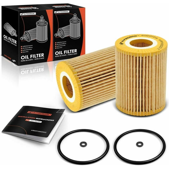 A-Premium 2-PC 10K Miles Protection Oil Filter Compatible with Jeep Grand Cherokee & Mercedes-Benz E320, E350, GLE350d, Sprinter 2500/3500/3500XD, GL320, GL350, S350, GLS350d & Dodge & Freightliner