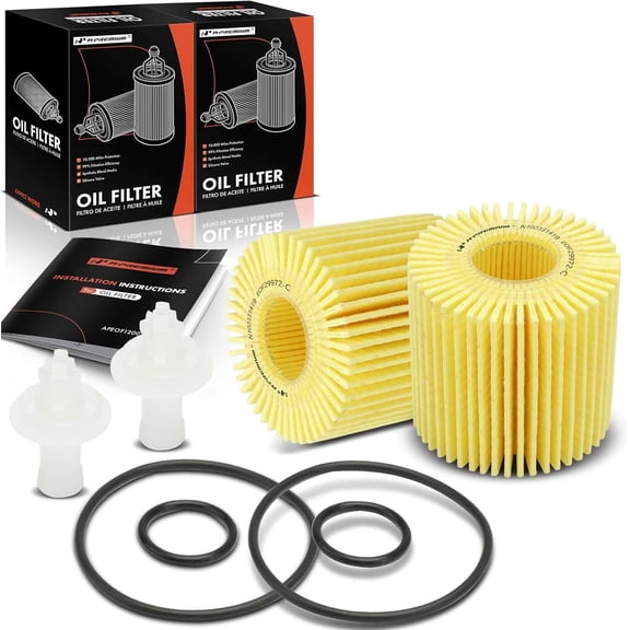 A-Premium 2-PC 10K Miles Protection Oil Filter Compatible with for Toyota RAV4 Tacoma Highlander Sienna Venza & Lexus RX350/450h/450hL ES300h/350 IS200T/250/300/350 NX200T& Lotus & for Scion