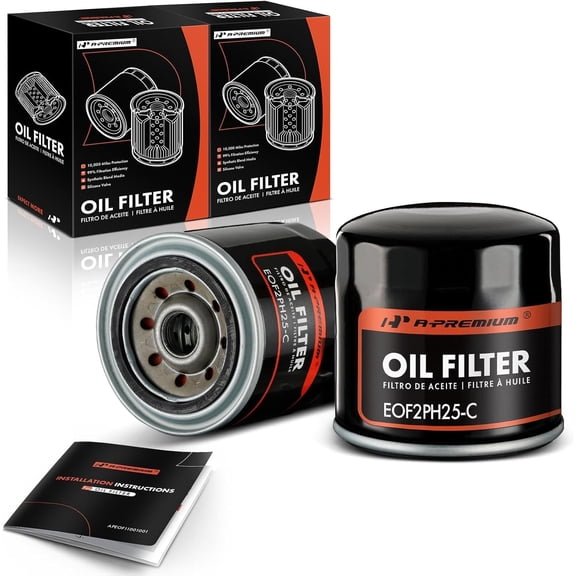 A-Premium 2-PC 10K Miles Protection Spin On Oil Filter Fit with Buick Regal & Chevy C10 & GMC C15 & Jeep Cherokee SJ & Cadillac & Oldsmobile & Pontiac & AMC & International & Land Rover & Rover