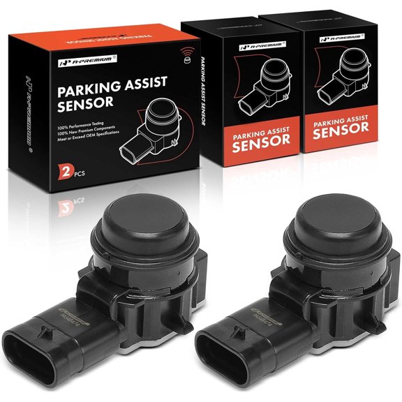 A-Premium 2-PC 3-Pin Reverse Backup Parking Assist Sensor Compatible with Tesla Models - Model S 2012-2021, Model X 2016-2021, Replace# 1048474-00-A
