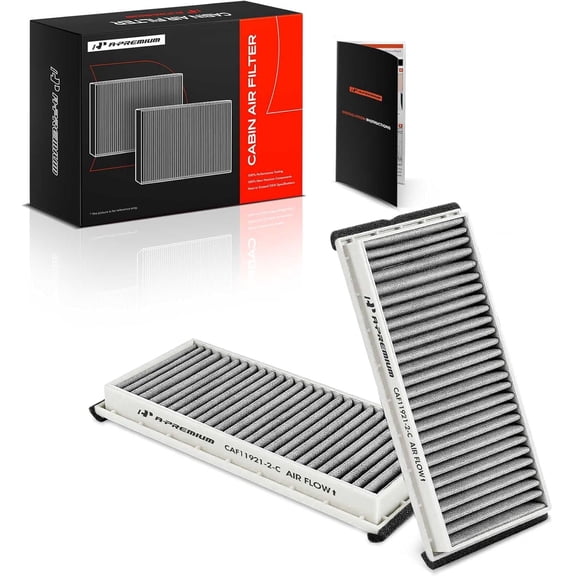 A-Premium 2-PC Behind Glove Box Cabin Air Filter with Activated Carbon Compatible with Mazda RX-8 RX8 2004-2011, MPV 2004-2006, Replace# LDY461J6X