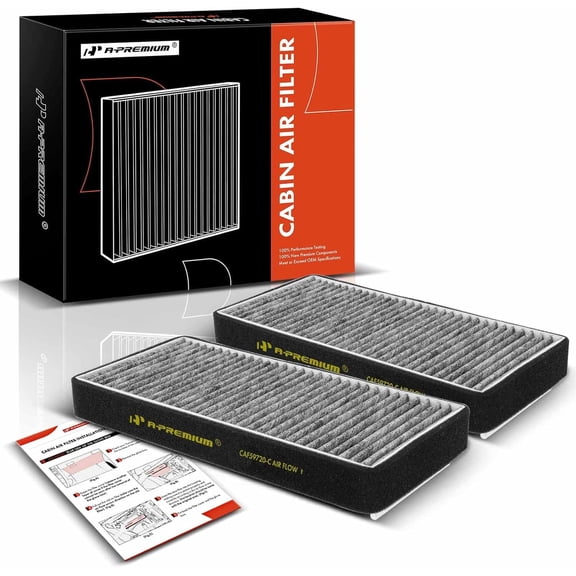 A-Premium 2-PC Cabin Air Filter with Activated Carbon Compatible with Mercedes-Benz E300, E320, E420, S350, S430, S500, S600, CL500, CL600, CL55 AMG, CL65 AMG, E55 AMG, S55 AMG, S65 AMG, 57, 62