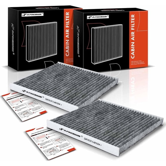 A-Premium 2-PC Cabin Air Filter with Activated Carbon Compatible with Toyota Camry, Sienna, 4Runner, Avalon, Celica, Solara & Subaru Outback, Legacy & Lexus ES300, ES330, RX330, RX350, GX470, RX400h
