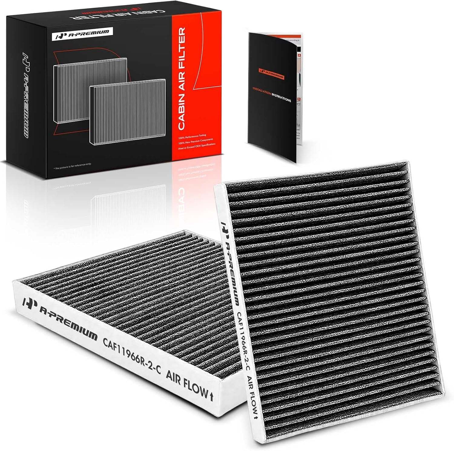 A-Premium 2-PC Cabin Air Filter w/Activated Carbon Compatible with ...