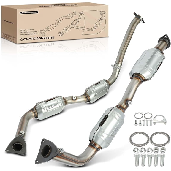 A-Premium 2-PC Catalytic Converter Kit Direct-Fit Compatible with Toyota Tundra 2007 2008 2009, 4.7L, E.P.A. Compliant