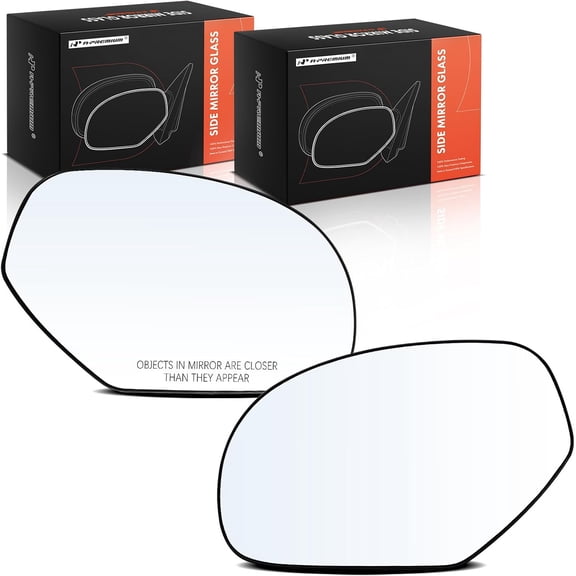 A-Premium 2-PC Driver and Passenger Side Heated Mirror Glass with Backing Plate Compatible with Chevrolet Silverado 1500 2007-2013, Avalanche & GMC Sierra 1500 & Cadillac Escalade, Escalade EXT