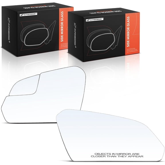 A-Premium 2-PC Driver and Passenger Side Heated Mirror Glass with Backing Plate Compatible with Hyundai Sonata 2015 2016 2017 2018 2019 - Exterior Side View Mirror with Driver Spotter Glass