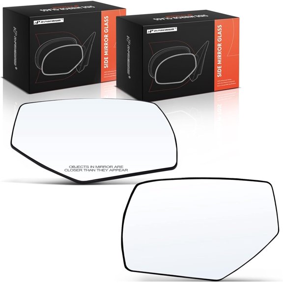 A-Premium 2-PC Driver and Passenger Side Non-Heated Mirror Glass with Backing Plate Compatible with Chevrolet Silverado 1500 LD, Silverado 2500 HD 3500 HD & GMC Sierra 1500 Limited, Sierra 2500 HD