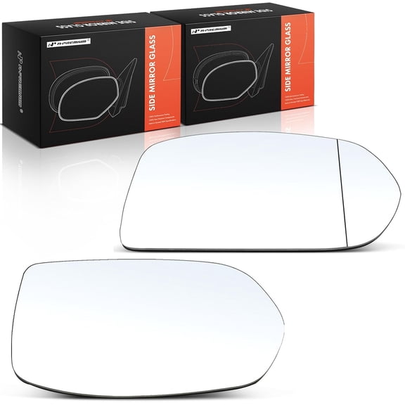 A-Premium 2-PC Driver and Passenger Side Non-Heated Mirror Glass with Backing Plate Compatible with Honda CR-V CRV 2012-2016, HR-V HRV 2016-2018 - Exterior View Flat and Convex Mirror