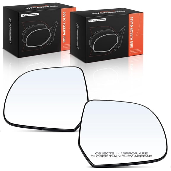 A-Premium 2-PC Driver and Passenger Side Non-Heated Mirror Glass with Backing Plate Compatible with Nissan Versa 2012-2014, Versa Note 2014 - Exterior Side View Mirror