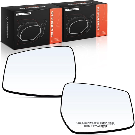 A-Premium 2-PC Driver and Passenger Side Non-Heated Mirror Glass with Backing Plate Compatible with Nissan Versa 2015-2019, Versa Note 2015-2019 - Exterior Side View Flat and Convex Mirror
