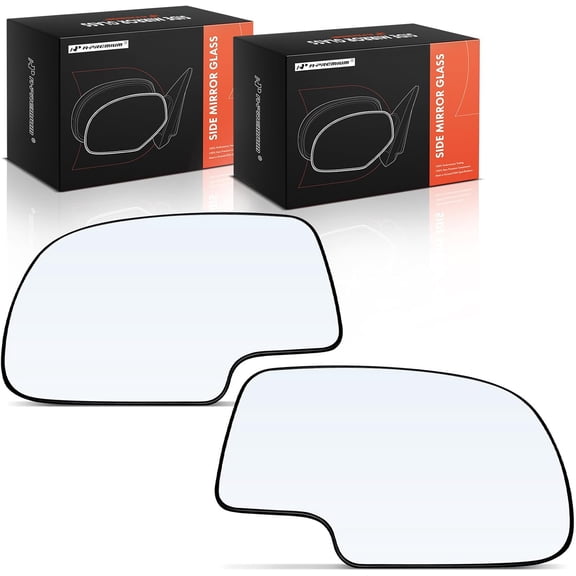 A-Premium 2-PC Driver and Passenger Side Non-Heated Mirror Glass with Backing Plate Fit for Chevrolet Silverado 1500 Classic, Tahoe, Avalanche 2500 & GMC Sierra 3500, Yukon & Cadillac Escalade