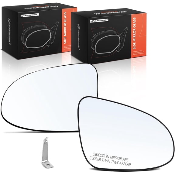 A-Premium 2-PC Driver and Passenger Side Heated Mirror Glass with Backing Plate Compatible with Toyota Prius C 2012-2019 - Exterior Side View Mirror
