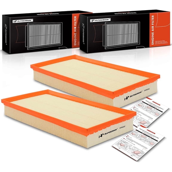 A-Premium 2-PC Engine Air Filter Compatible with Audi TT (Quattro) 2000-2006 & Volkswagen Jetta 1999-2005, Golf 1999-2006, Beetle 1998-2010, Jetta City, Golf City, R32