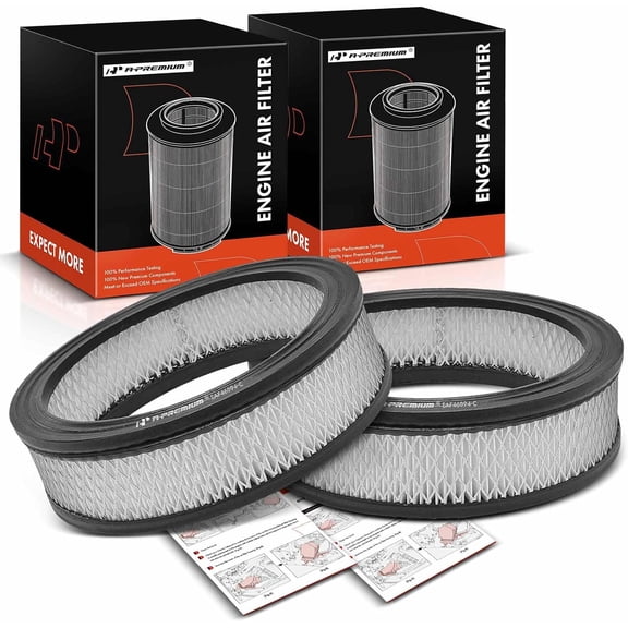 A-Premium 2-PC Engine Air Filter Compatible with Austin America 1968-1972, Mini Cooper 1967-1969 & Opel Kadett 1964-1969, 1.1L 1.3L, Replace# LAF1782, A12283