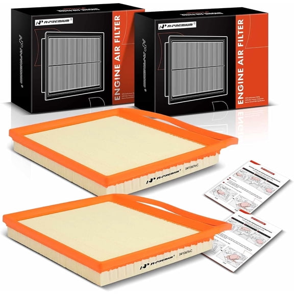 A-Premium 2-PC Engine Air Filter Compatible with BMW 335i 07-11, 335i xDrive 09-11, 335is 11-13, 335xi 07-08, 535i 08-11, 535i xDrive 09-11, 535i GT 2010, 535xi 2008, 135i 08-10, Z4 09-16, 1 Series M