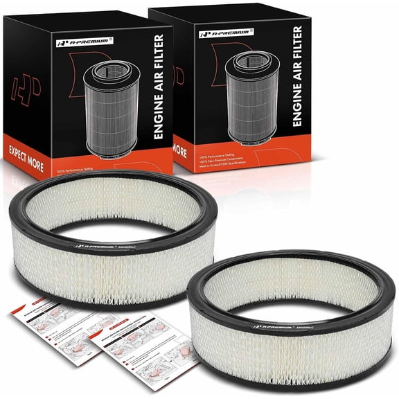 A-Premium 2-PC Engine Air Filter Compatible with Chevrolet Malibu, Impala, Blazer, Caprice & Buick Regal & Cadillac DeVille & Checker Marathon & GMC C15, C1500 & Oldsmobile 98 & Pontiac Bonneville
