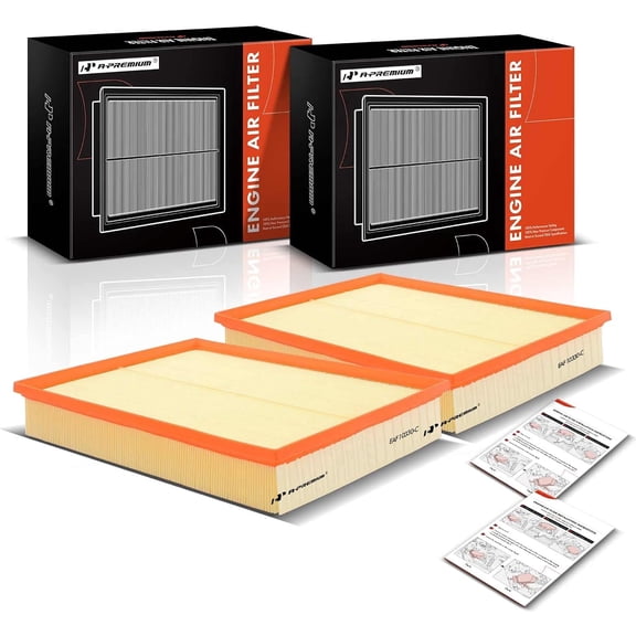 A-Premium 2-PC Engine Air Filter Compatible with Dodge & Mercedes-Benz & Freightliner Sprinter 2500,3500, 2007-2022, Flexible Panel, Replace# 2E0129620B