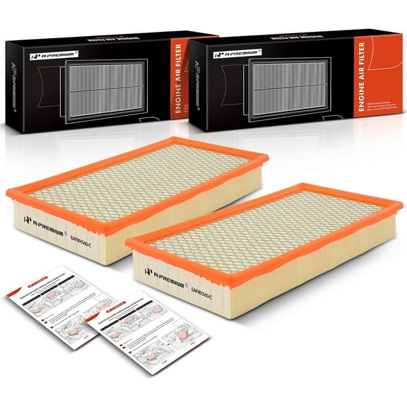 A-Premium 2-PC Engine Air Filter Compatible with Ford Freestar 2004-2007, Thunderbird 2002-2005 & Jaguar S-Type 2000-2003 & Lincoln LS 2000-2006 & Mercury Monterey 2004-2007