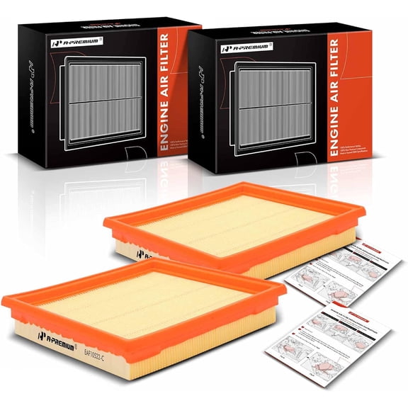 A-Premium 2-PC Engine Air Filter Compatible with Infinit EX35, EX37, G25, G35, G37, Q40, Q60, QX50 & Nissan 350Z, 370Z, 2007-2020, Replace# 16546JK20A