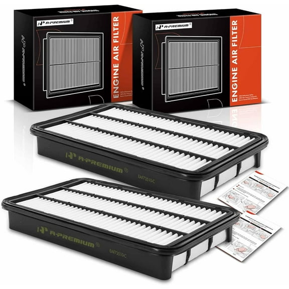 A-Premium 2-PC Engine Air Filter Compatible with Lexus ES300, RX300 & Toyota Avalon, Camry, Celica, Sienna, Solara, 1992-2003, 2.2L 2.4L 3.0L, Rigid Panel, Replace# 17801-03010