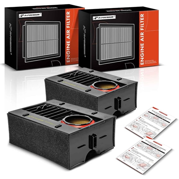 A-Premium 2-PC Engine Air Filter Compatible with Porsche Macan 2015-2024, Panamera 2017-2019, 2.0L 2.9L 3.0L 3.6L 4.0L, Replace# 95B129620, 95B129620A