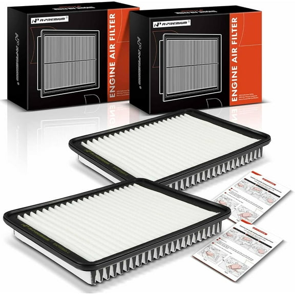A-Premium 2-PC Engine Air Filter Compatible with Saturn L100 2001-2002, L200 2001-2003, L300 2001-2005, LS/LS1/LS2/LW1/LW2 2000-2000, LW200 2001-2003, LW300 2001-2003, 2.2L 3.0L