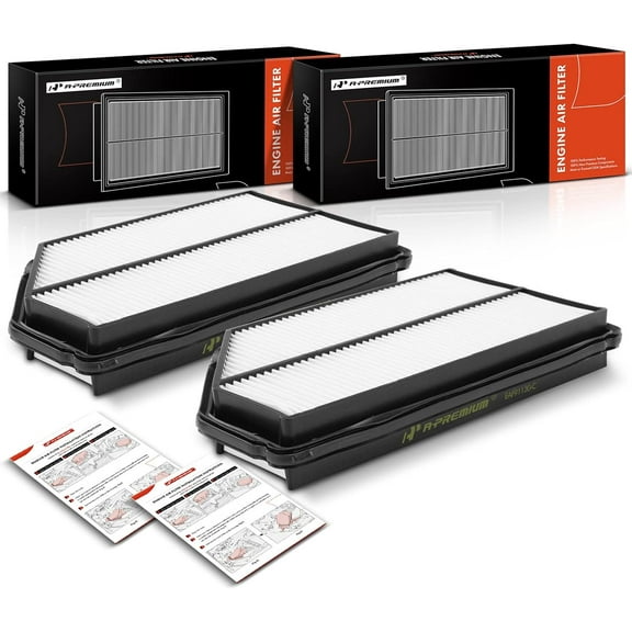 A-Premium 2-PC Engine Air Filter Compatible with Acura MDX 2001-2006 & Honda Pilot 2003-2008, V6 3.5L