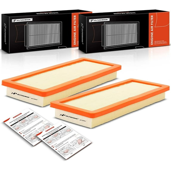 A-Premium 2-PC Engine Air Filter Compatible with BMW E89 R56 Z4 & Mini Cooper, Cooper Countryman, 2011-2016, 1.6L 3.0L, Replace# 13717568728
