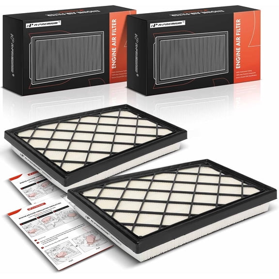 A-Premium 2-PC Engine Air Filter Compatible with Cadillac CT5 2022 2023 2024 2025, 6.2L
