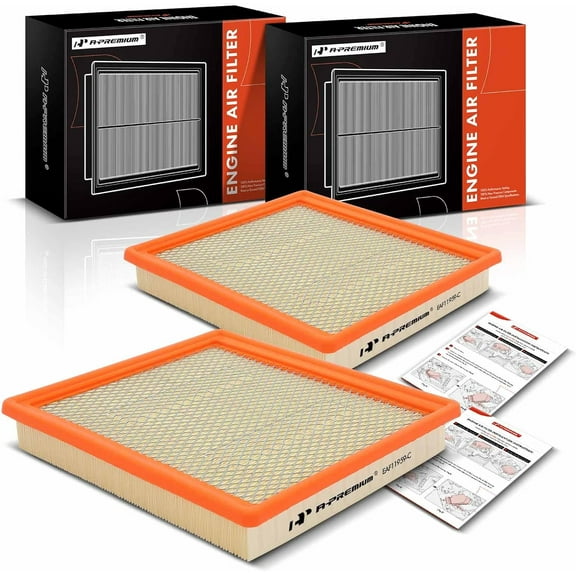 A-Premium 2-PC Engine Air Filter Compatible with Chevrolet Colorado & GMC Canyon, 2015-2022, 2.5L 2.8L 3.6L, Flexible Panel, Replace# 23248945