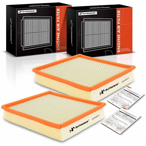 A-Premium 2-PC Engine Air Filter Compatible with Dodge Ram 2500, Ram 3500 1994 1995 1996 1997 1998 1999 2000 2001 2002 L6 5.9L