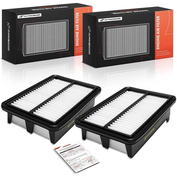 A-Premium 2-PC Engine Air Filter Compatible with Honda Civic, Accord, 2023 2024 2025, 2.0L