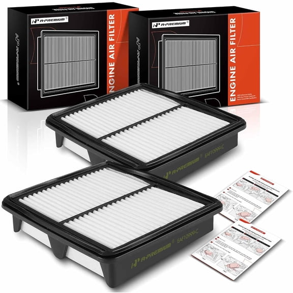 A-Premium 2-PC Engine Air Filter Compatible with Infiniti M35 2009-2010, M37 2011-2013, Q70 2014-2019, Q70L 2015-2019, 3.5L 3.7L, Replace# 16546EJ70A