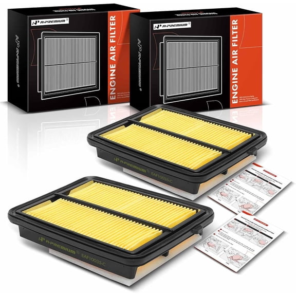 A-Premium 2-PC Engine Air Filter Compatible with Nissan Versa 2020-2024, Kicks 2017-2024, 1.6L, Replace# 165465RF0A, XA11608
