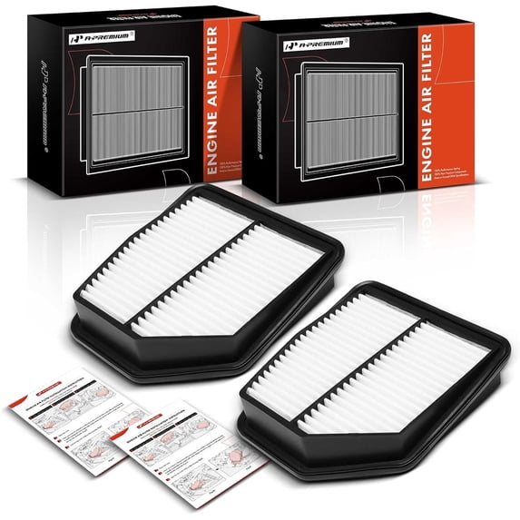 A-Premium 2-PC Engine Air Filter Compatible with Suzuki Grand Vitara 2009 2010 2011 2012 2013, 2.4L 3.2L, Replace# 13780-78K00, 1378078K00