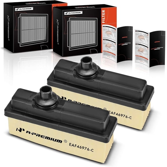 A-Premium 2-PC Engine Crankcase Breather Filter Compatible with Ford F-150, F-250, F-350, Taurus, E-150 E-250 E-350 Econoline Club Wagon, Ranger & Lincoln Continental, Town Car & Mercury Cougar